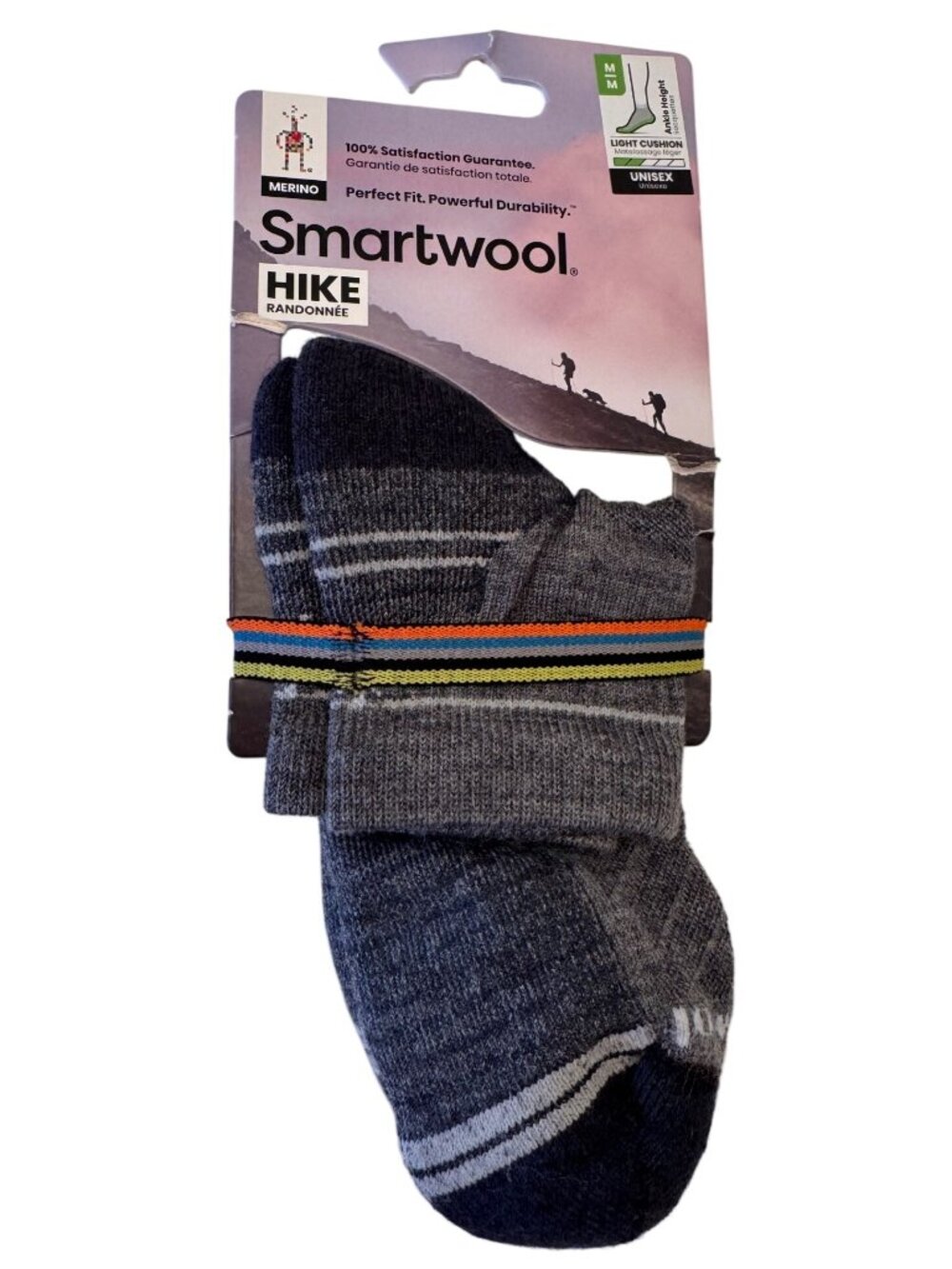 Smartwool Hike Socks Light Cushion Size Medium Ankle Gray Unisex NWT